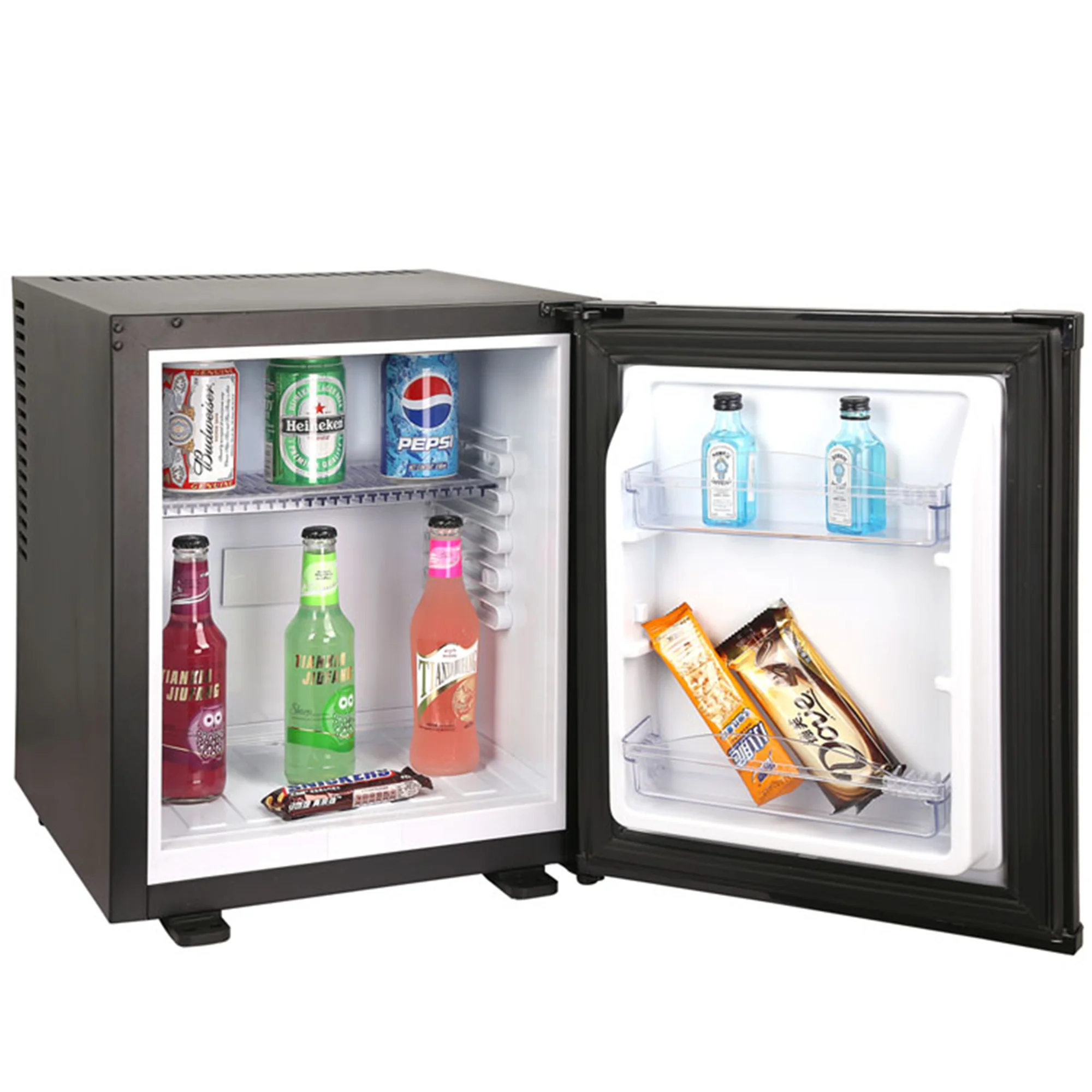 Built In Mini Fridge Cabinet Furniture Compact Refrigerators with Glass door Fridge for Hotel use