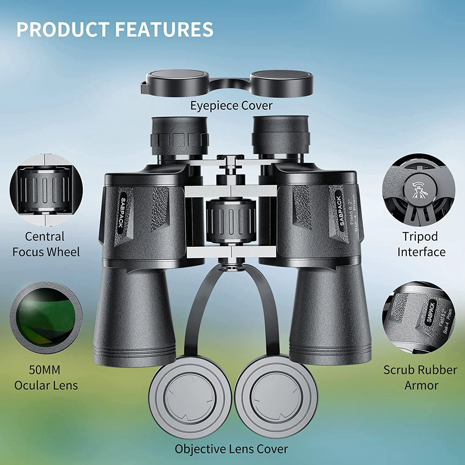 20x50 High Power Military Binoculars Compact HD Professional Waterproof Binoculars Telescope for Adults