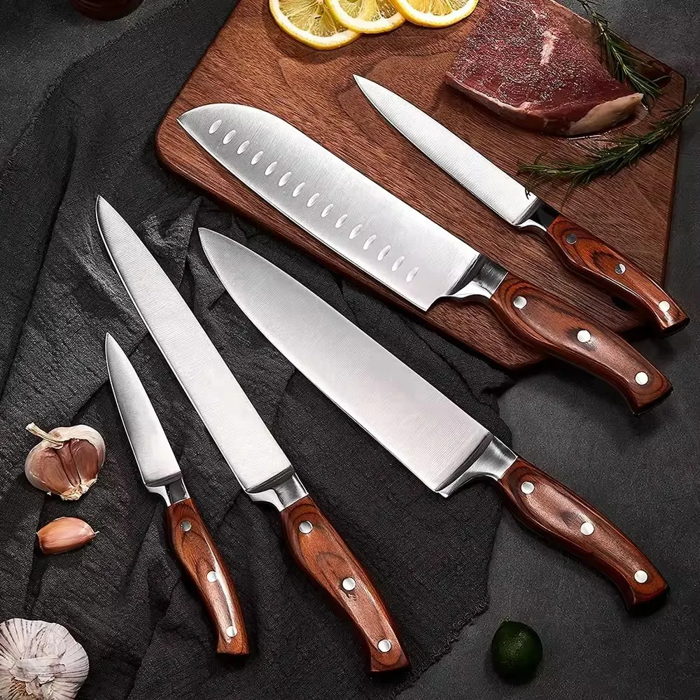 Kitchen knife set household stainless steel chef 16 piece set knife combination fruit knife complete set