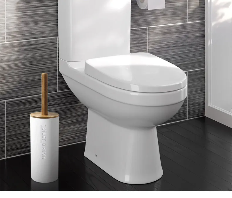 Bamboo Five-Piece Set Bathroom Toilet Brush Toothbrush Holder Gargle Cup Soap Holder Lotion Dispenser Bathroom Accessories