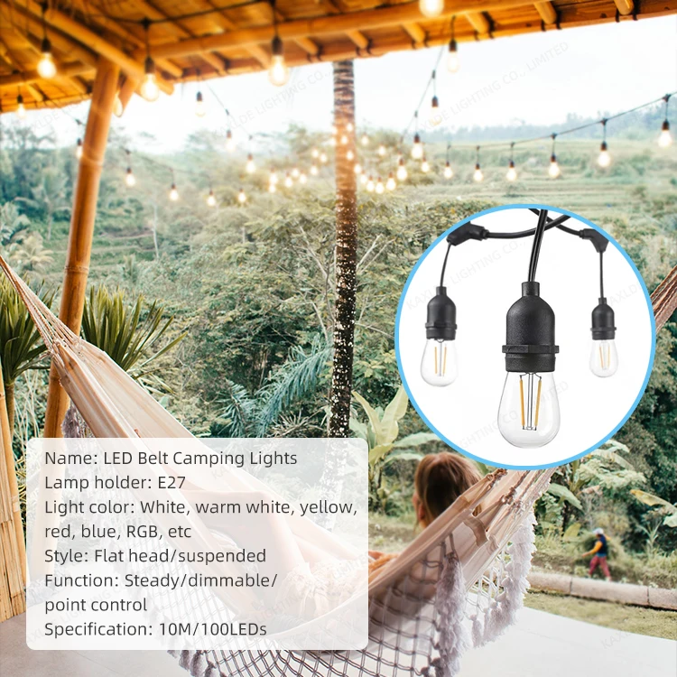 Hot Sale LED String Light Garden Decorative Holiday Christmas Garland LED String Outdoor Lamps Camping Light