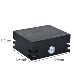 black lacquered wood cigarette case spanish cedar cigar box humidor custom