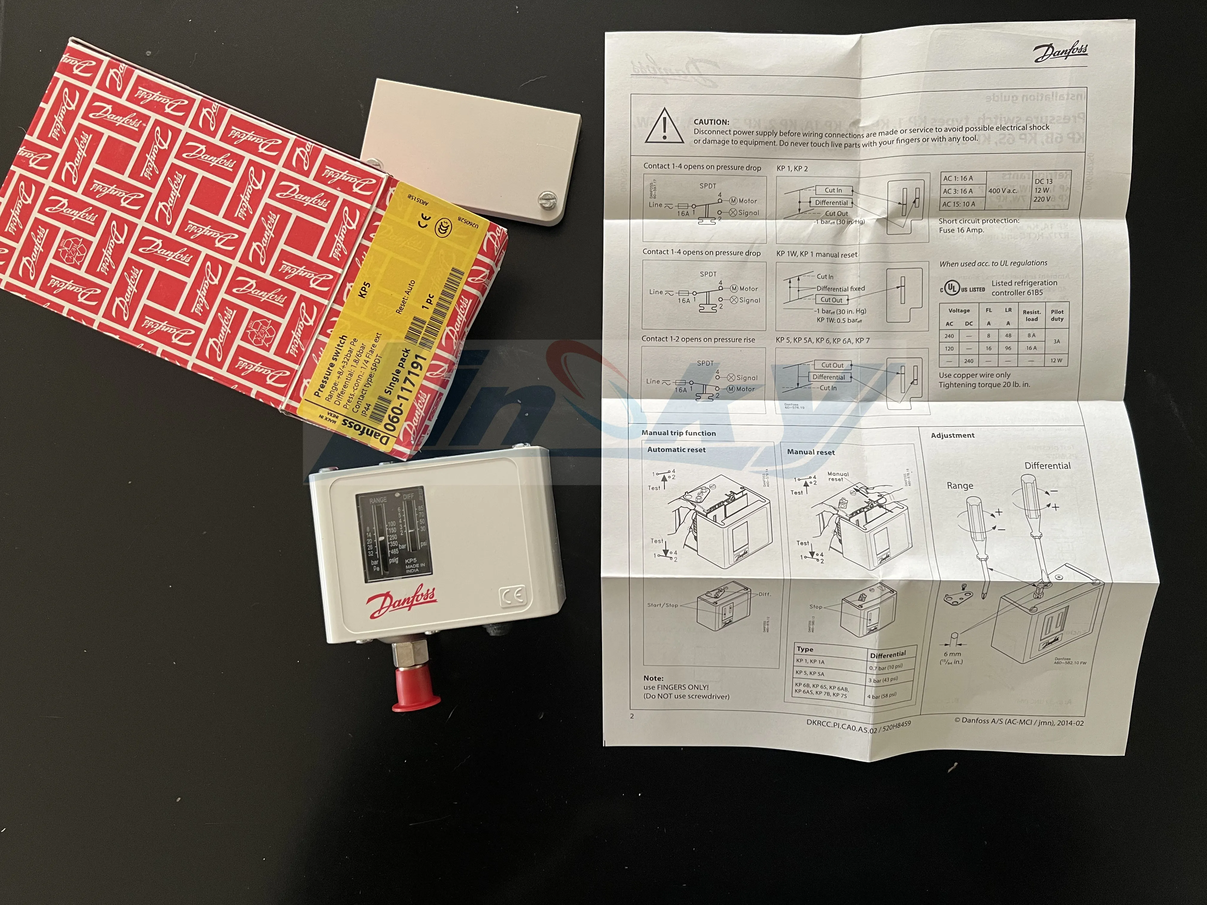 Refrigeration accessories Pressure switch KP5