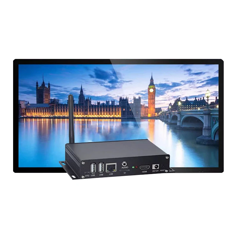 4K Network Multimedia Information Playback Box Remote Control RK3288 Android Box USB WIFI  for Digital Signage