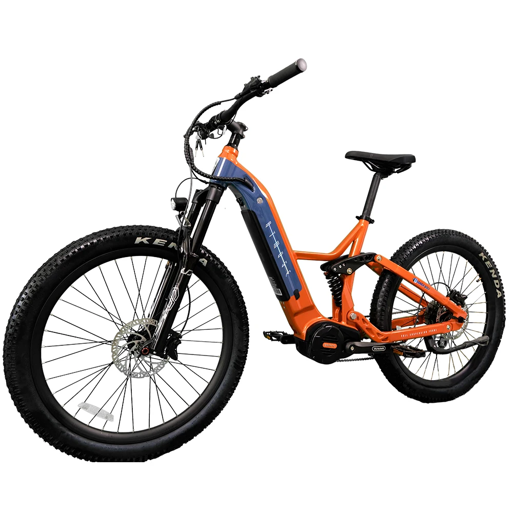 Hot sale 27.5 Inch snow ebike 48V 1000W Mountain Electric Bicycle full suspension Fat Tire Electric Bike
