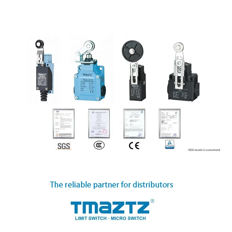 TuV&RoHS certification TZ-8108 AZ-8108 Limit Switch 380VAC/15A ME Series Waterproof with Plastic/Stainless steel roller