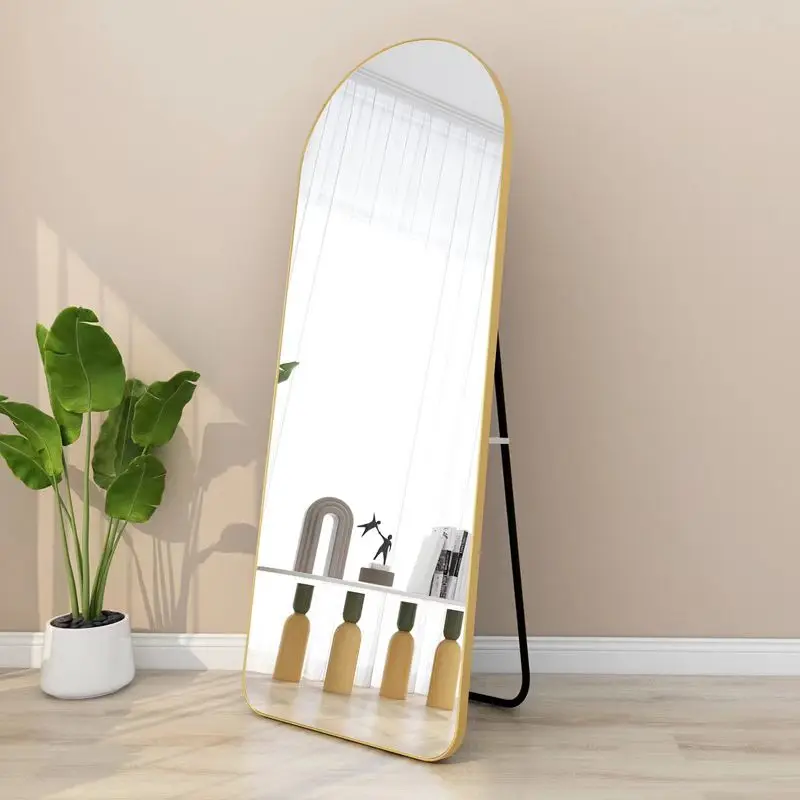 Hot Design Mural Decor Mirror Glass Sheet Modern Customized Shape Arch Standing Full Length Mirror Shower Bathroom Wall Mirror