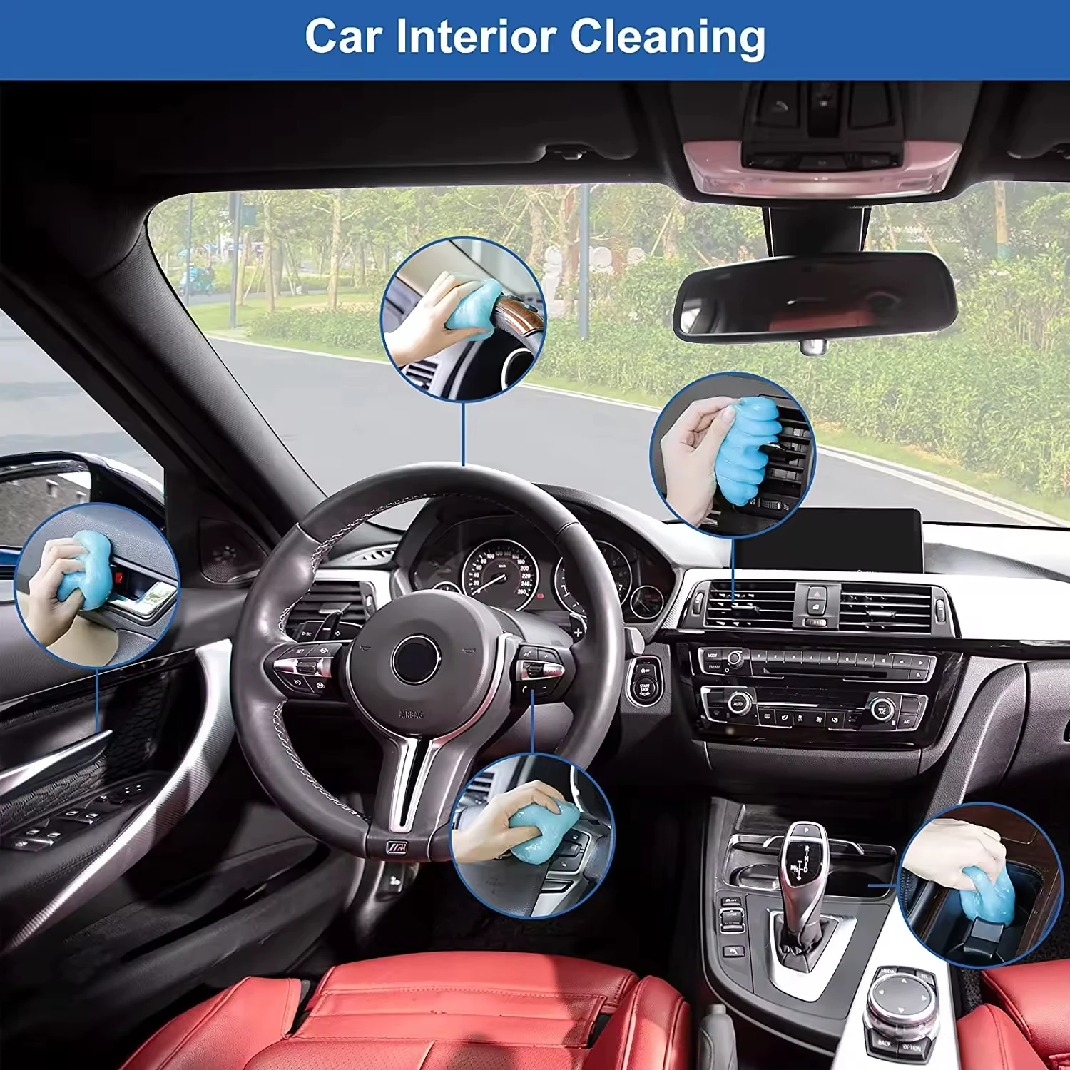 Cleaning Gel For Car Detailing Universal Interior Cleaner Automotive Dust Air Vent Crevice Putty Detail Kit Mud Tool Removal Gel