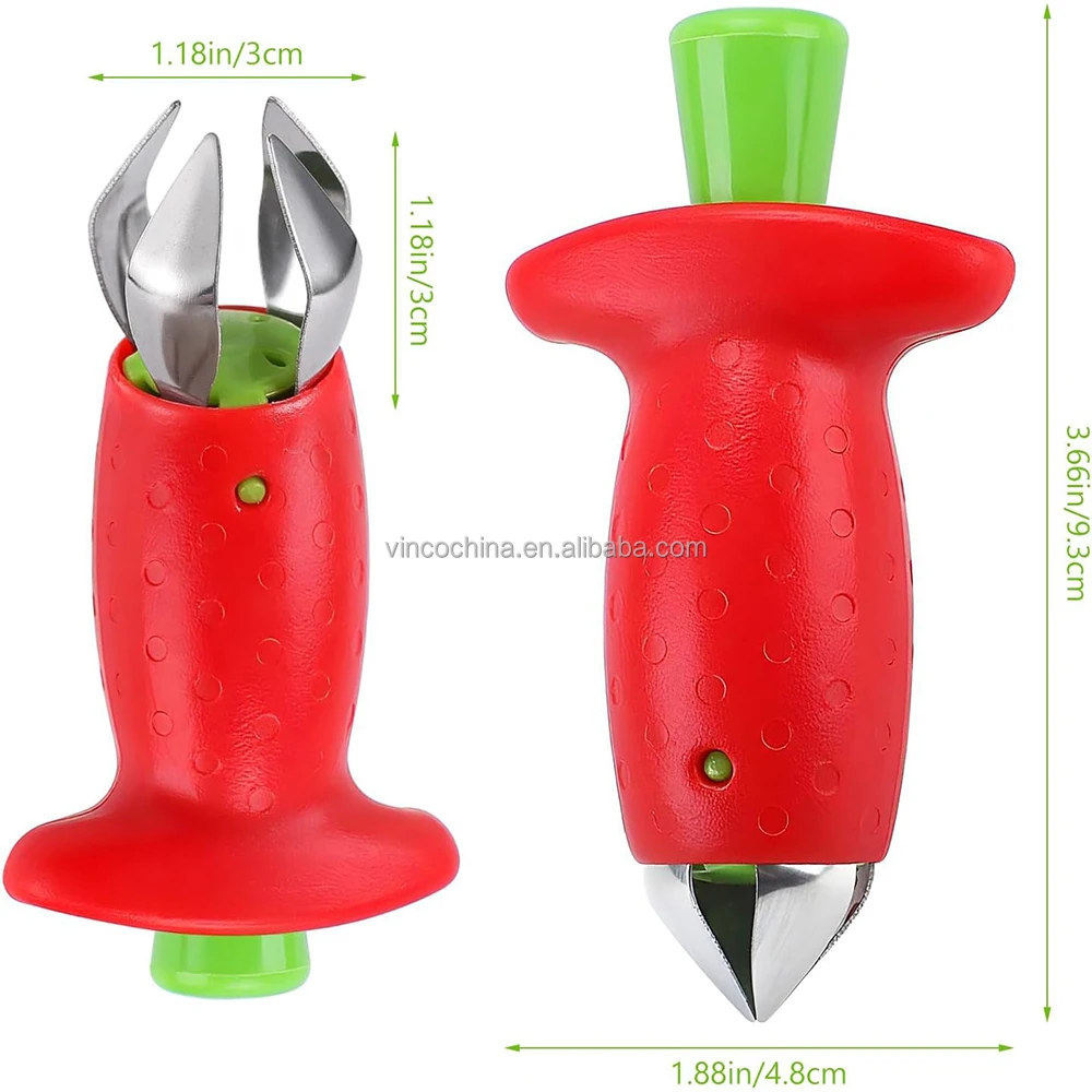 Strawberry Huller Fruit Slicer Cutter Corer Huller Fruit Leaf Stem Remover Tools
