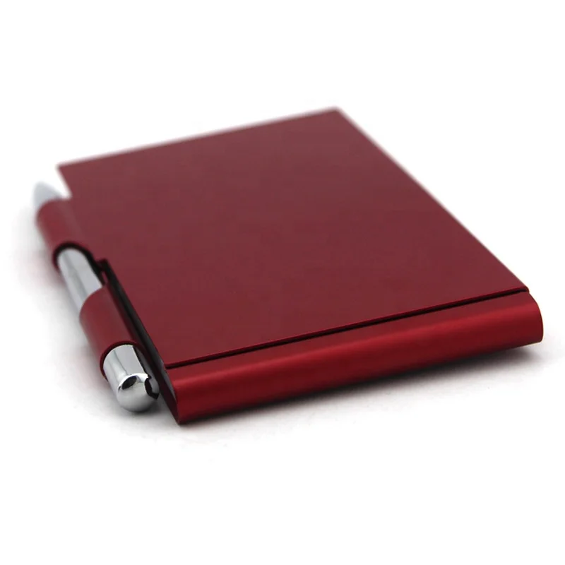 Promotional Mini Metal Cover Pocket Notebook With Pen set