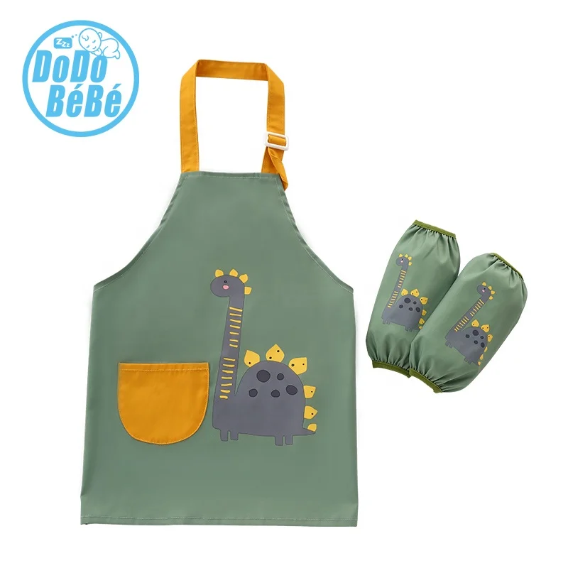 
2021 new design Childrens Smock kids Paniting Cooking Bake apron waterproof 