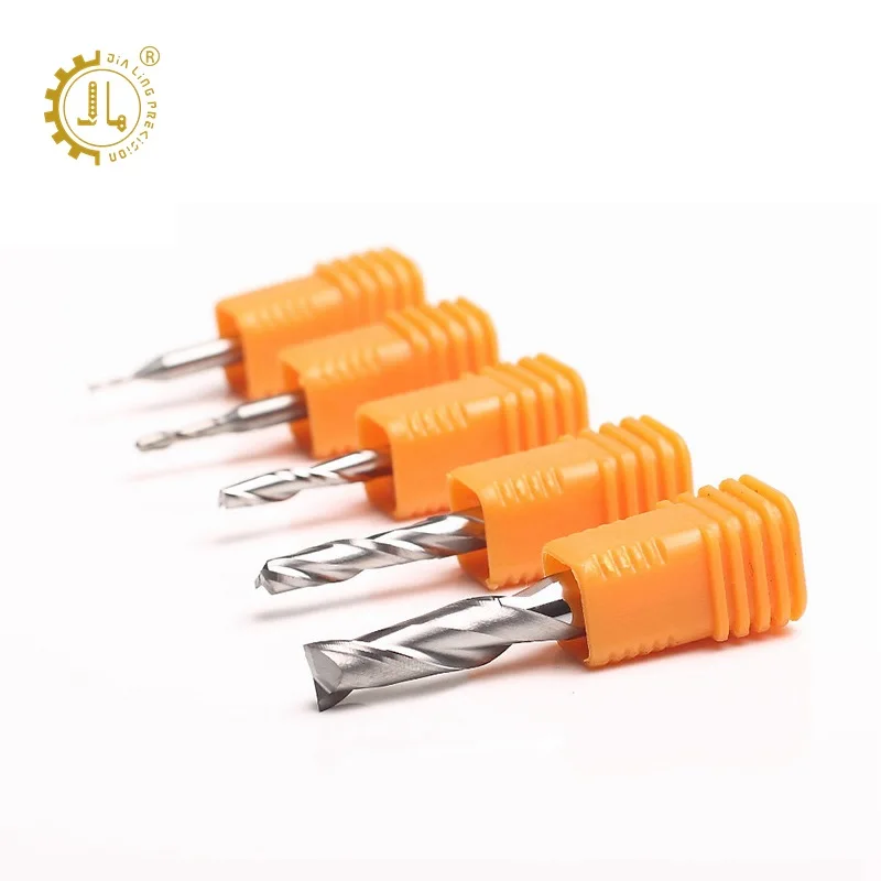 1/4 Upcut 2 Flute Carbide End Mills MDF Router Bits Spiral 2 Flutes Endmill 6.35mm Shank CNC End Mill Bit