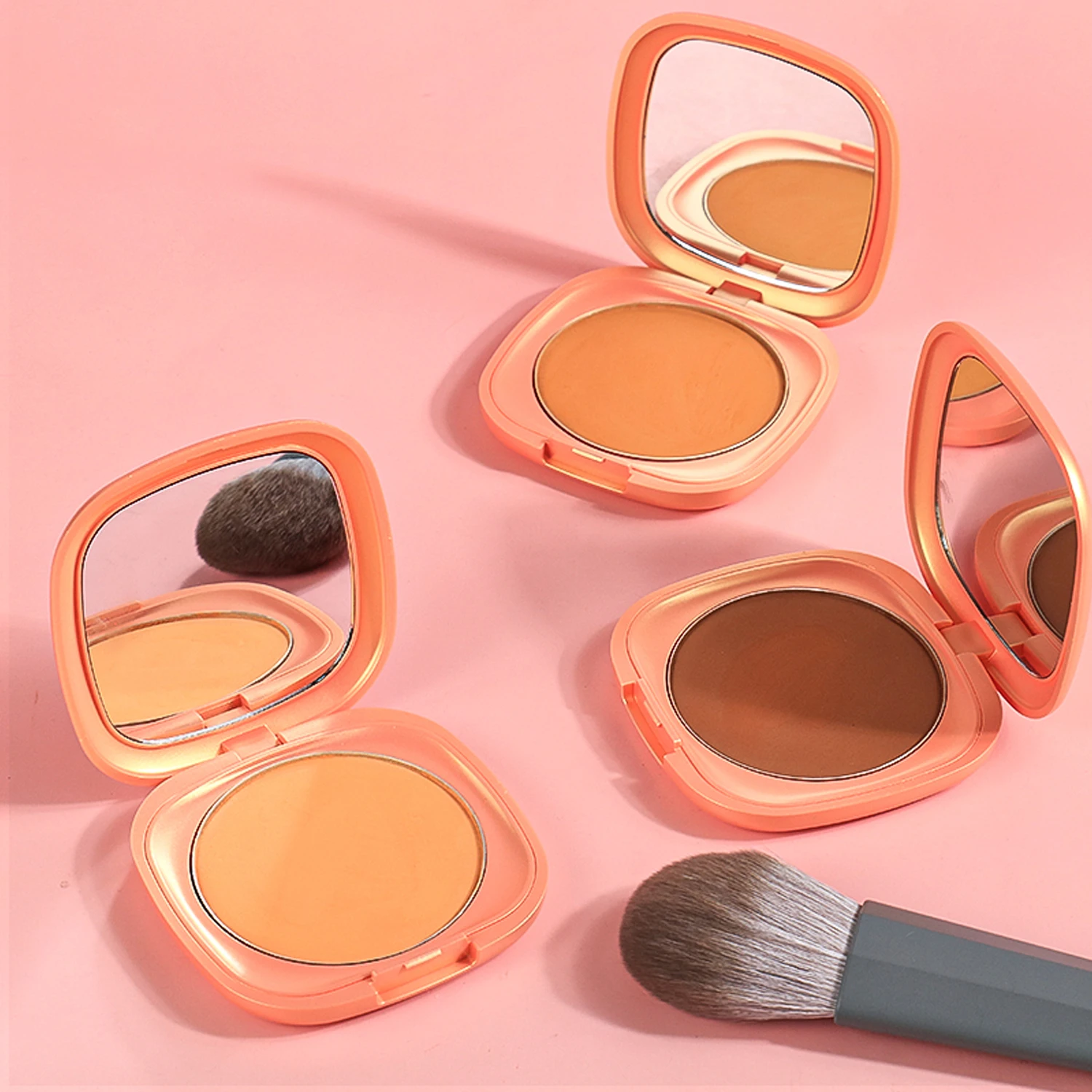 Private Label Baking Powder Makeup Matte Compact Pressed Powder Setting Face Powder Waterproof Full Coverage Make Up Foundation