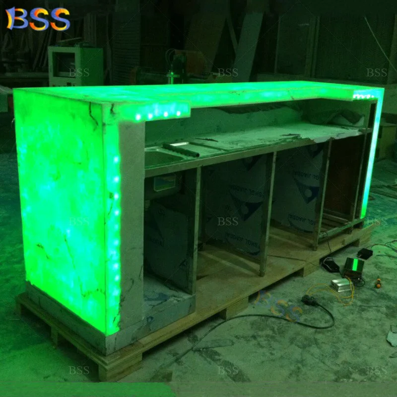 Service Counter Restaurant Design Cool Luxurious Custom Size Translucent Marble Onyx Led Restaurant Service Counter Furniture