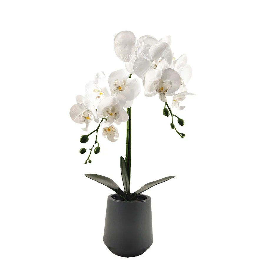 Artificial flower for home garden hotel decor phalaenopsis  orchid flower simulation flower plant potted  orchid greenery