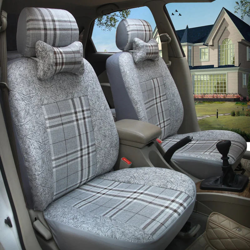 Whole Set Flax Material Car Cushion Four Season Seat Cover Cushion Suitable for Honda Toyota Corolla Civic
