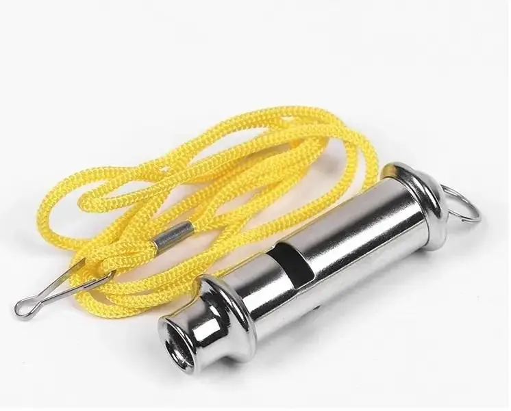 Good Quality Hanging Rope Stainless Whistle First Aid Iron Whistle