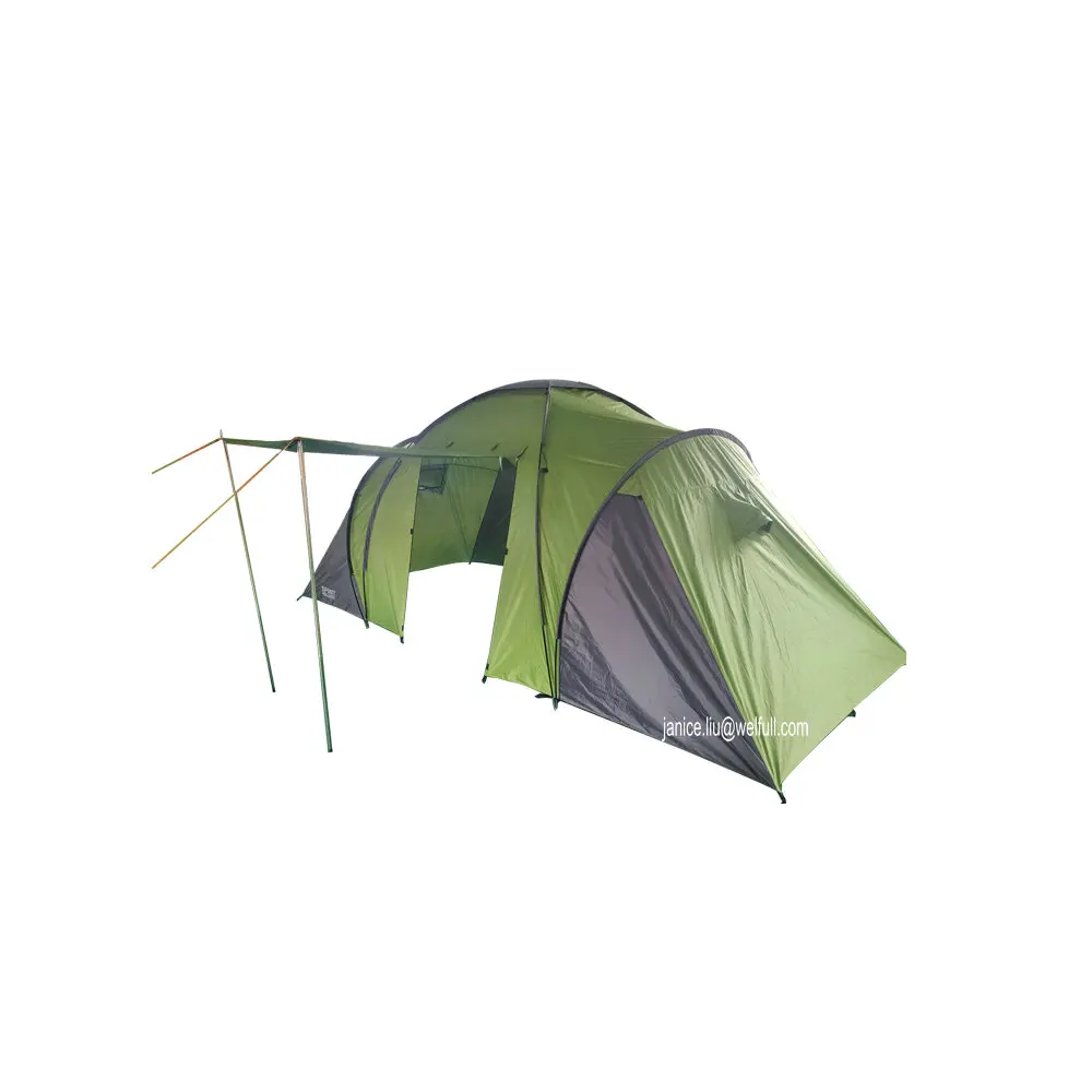 Heated Garden Glamping Camping Tents With Front Hall 4 + Person Fiberglass Tent Outdoor for family use