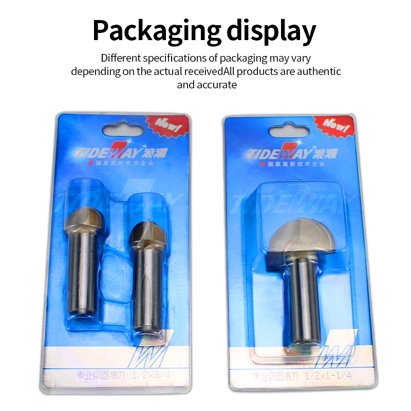 Tideway Woodworking Router Tools Round Bottom Cleaning Profiling Gove Core Box Router Bit For Cnc Router