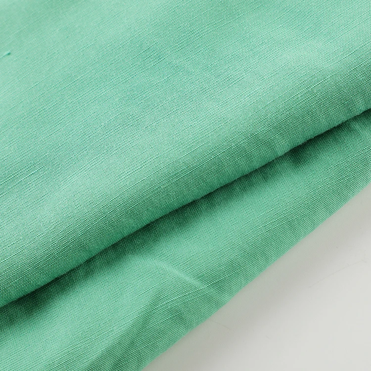 Приятный для кожи натуральный дышащий материал тканый сплошной план lyocell одежда льняная ткань