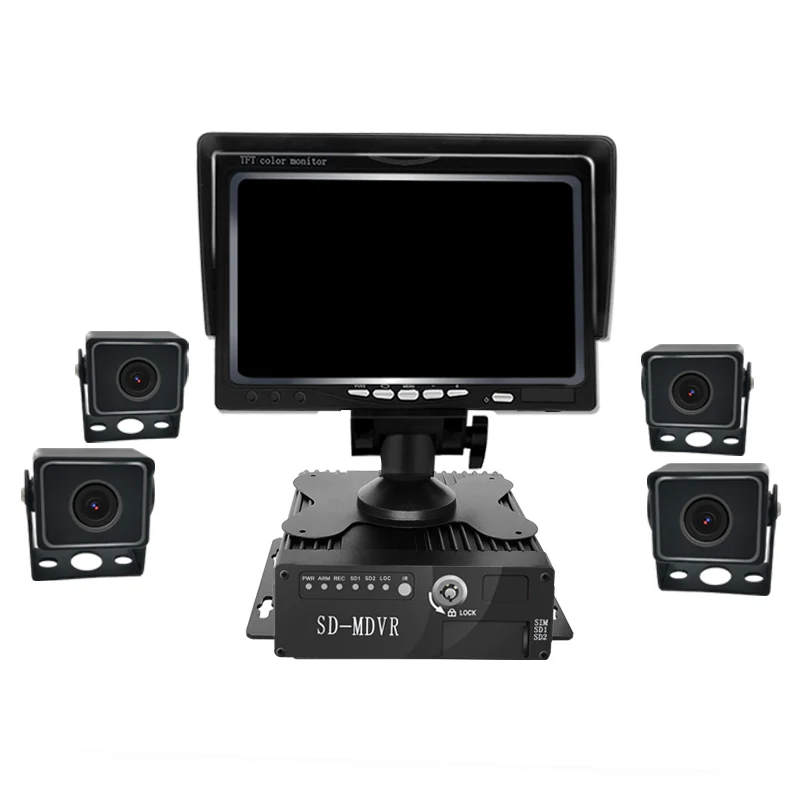 2024 Hot sale car monitoring system 4 channel dvr recording 360 view car camera system