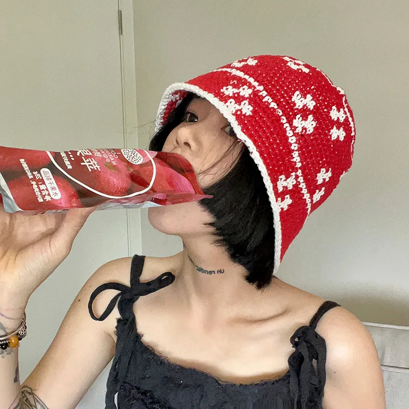 Vintage Flowers Crochet Bucket Hat Women Weave Fisherman Hat Ladies Summer Breathable Sun Hat Fashion Travel Panama