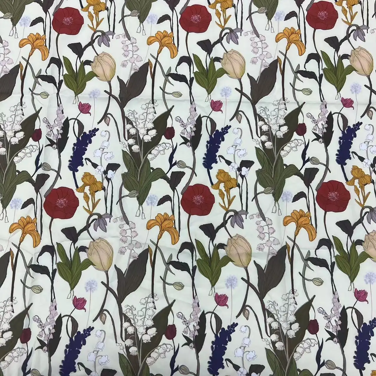 factory  high quality floral style 100%polyester  digital print fabric pongee fabric taffeta fabric for coat jacket outer lining