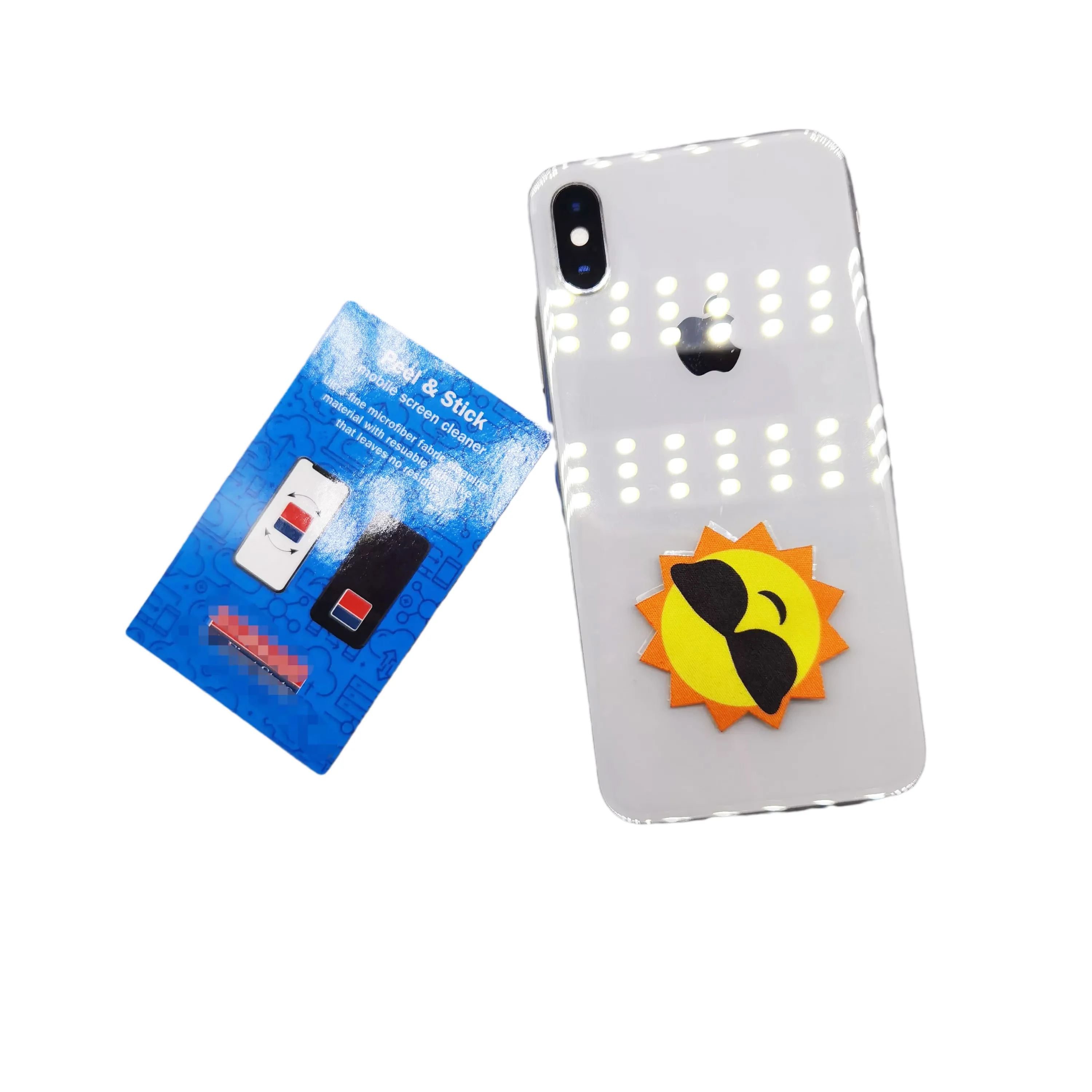Promotional Mobile Square micro clean smartphone Sticky Microfiber Screen Cleaner  phone