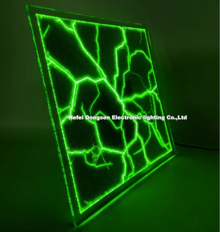 16 Inch Green Square Plasma Plate     Plasma Plate lamp