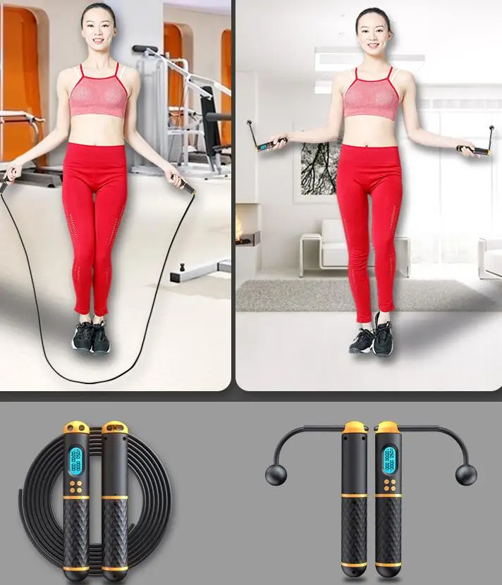 Smart Adjustable Intelligent Counter Digital Cordless Weighted Jump Rope