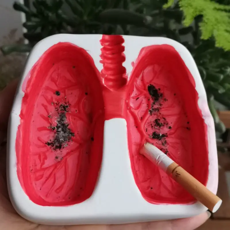 New Lung Design Ceramic Ashtray DIY Color Smoking Ashtray