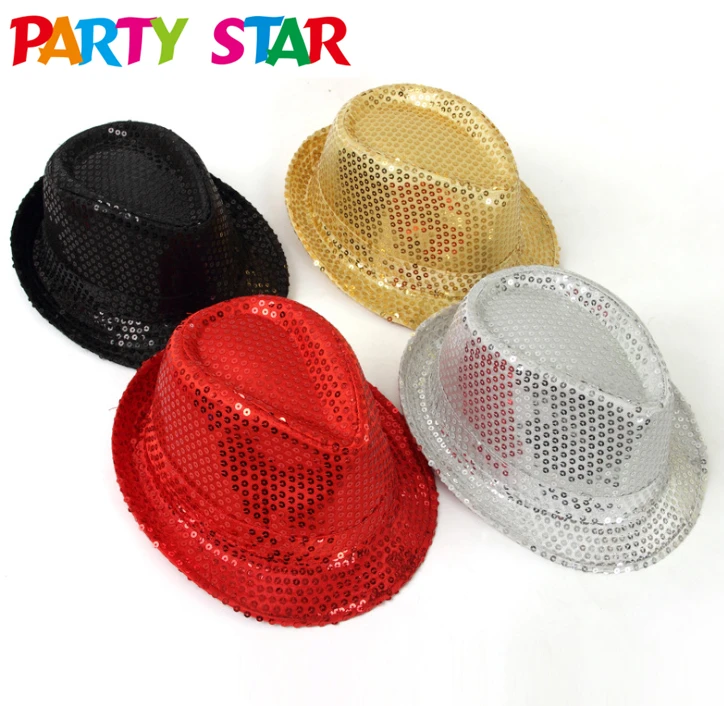 New Fashion Sequin Hats Adult Sequin Fedora Hat For Party Hats