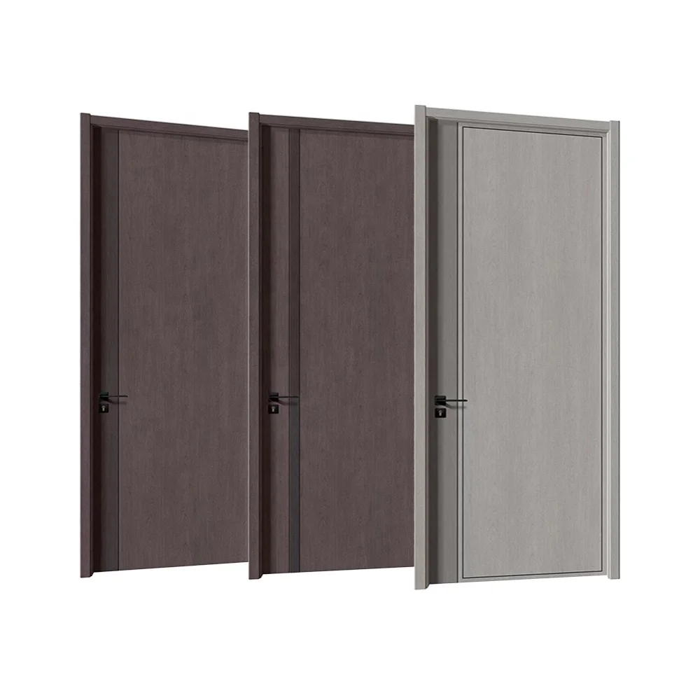 Zoyima Cheap Interior Room MDF Soundproof Bedroom Melamine Oak Wooden Door Panel Others Doors Double Design Entry Factory