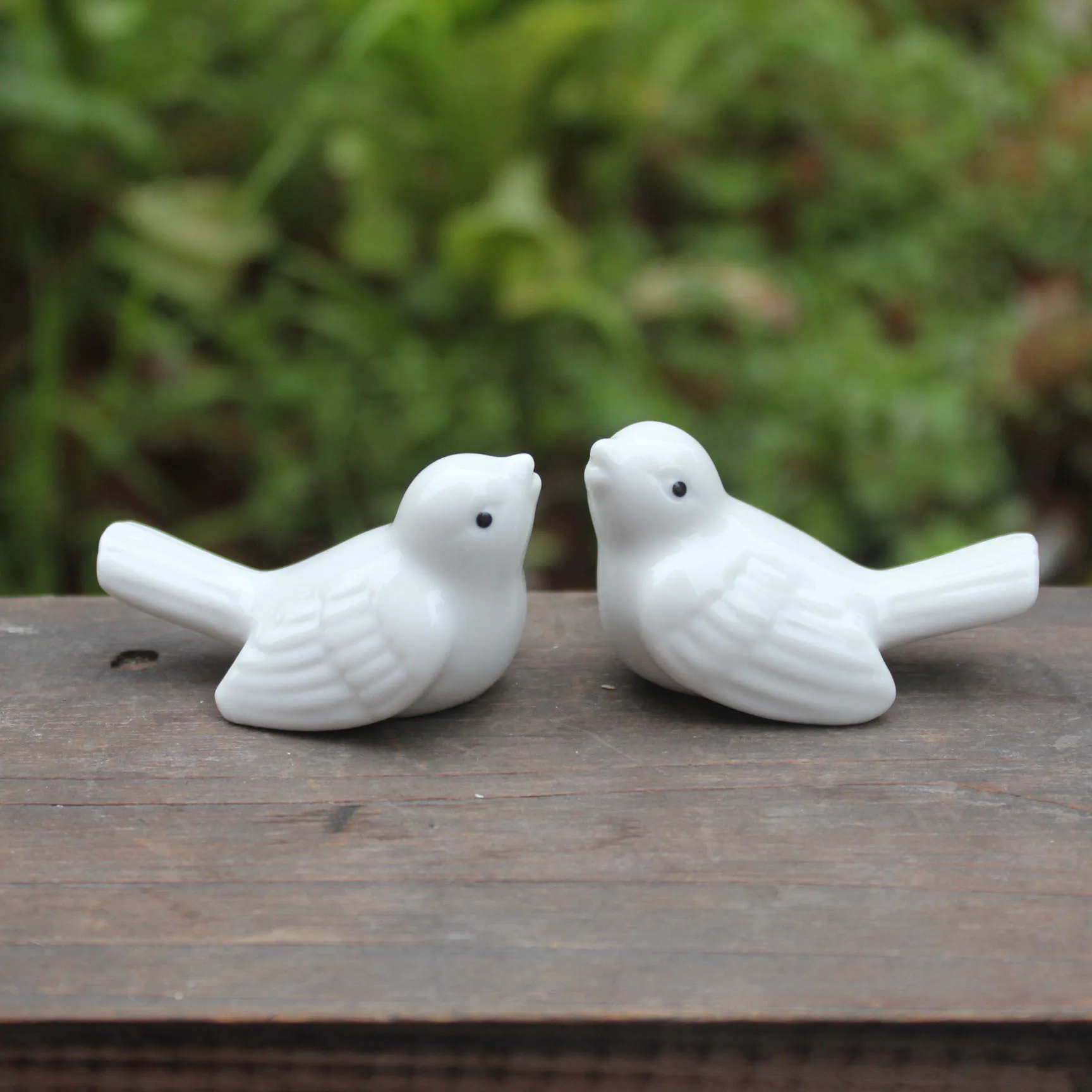 white small ceramic bird figurine love home garden decor color glazed stoneware porcelain mini bird chopsticks holder