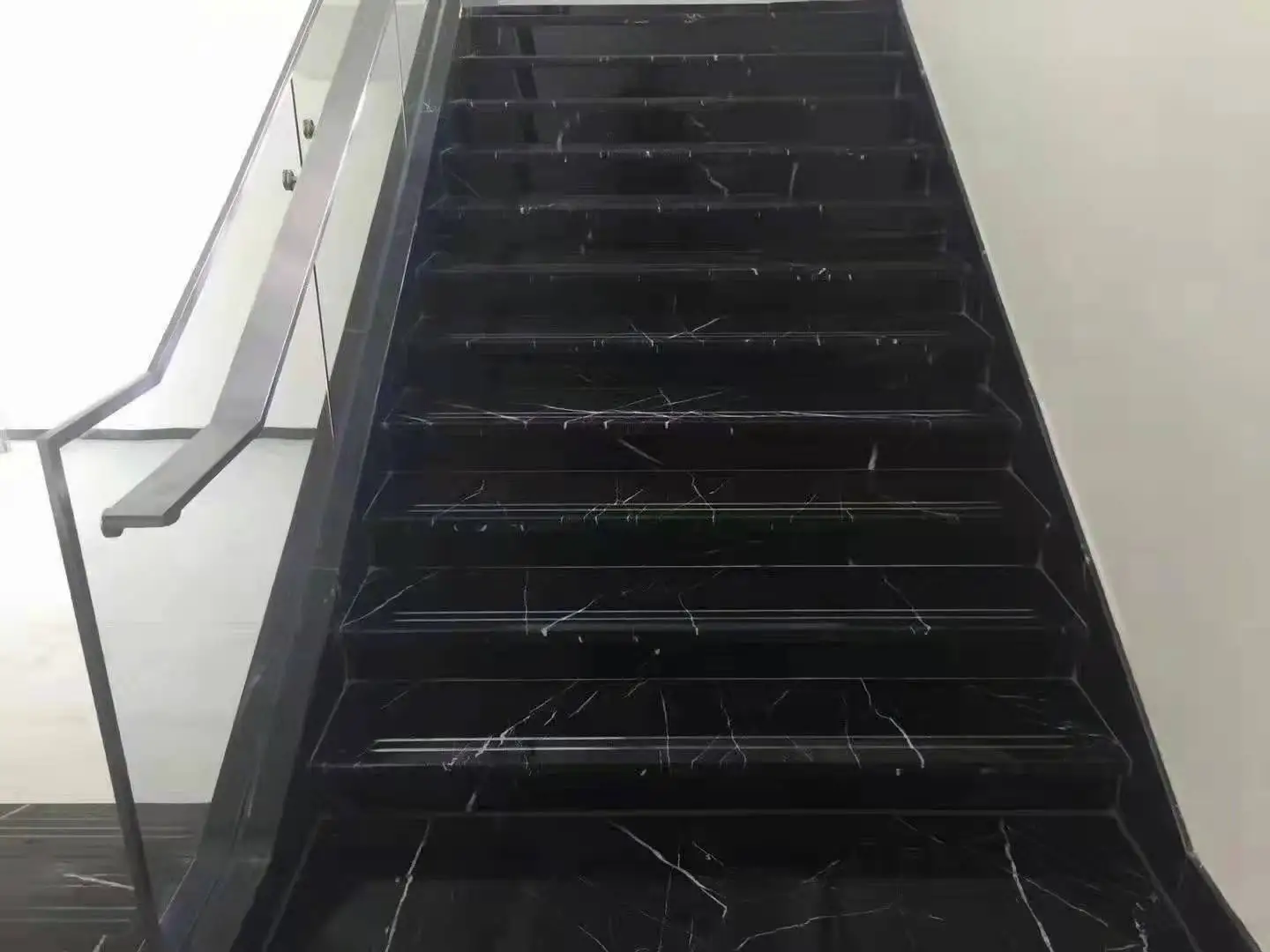 Natural Polished Stone Chinese Marble Slab And Tiles Black Marquina Nero Marquina