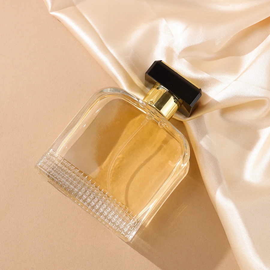 Professional Design Custom 150ml 50ml 100ml Clear Empty Flat Square Glass  Perfume Spray Bottle With Lid