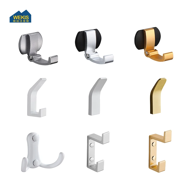 Bathroom Storage Hanging S Shape Space Aluminum Metal Wire S Hook Storage Accessories