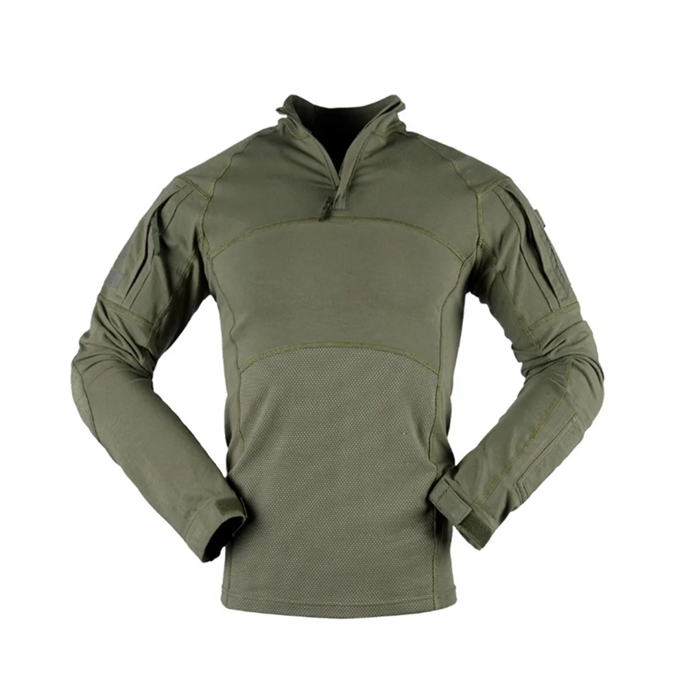 Outdoor Combat Shirts Tactical Knitted Clothing Uniform CP Camouflage Suit Breathable Work Clothes Shirt
