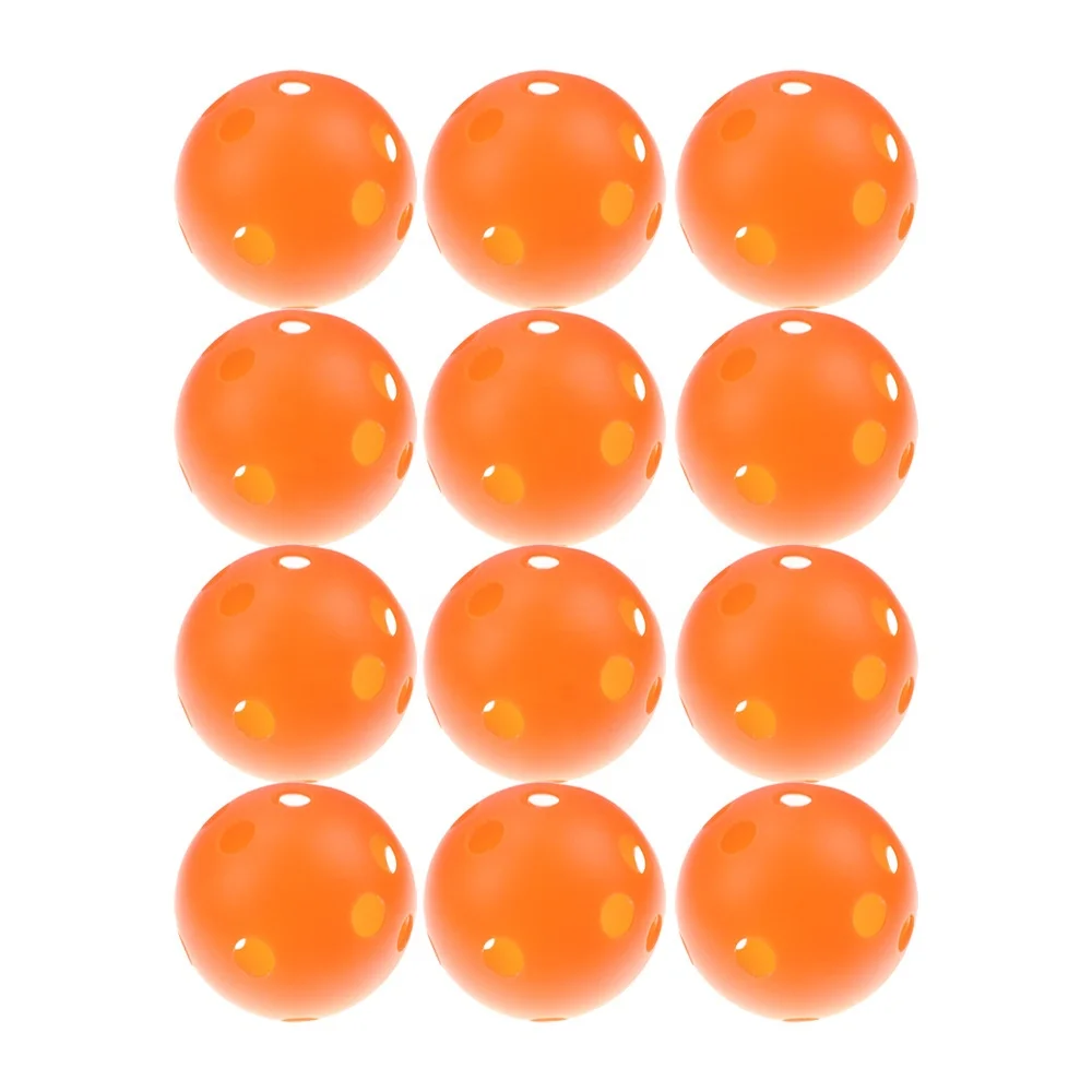 42mm Airflow Colored Plastic Golf Practice Ball Bulk Perforated Hollow Plastic Training Golf Balls