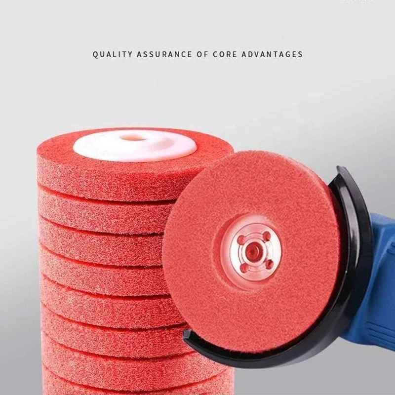 100mm Nylon Fiber Wheel Non Woven Abrasive Disc 4Inch Grinding Polishing Pad for Metals Ceramics Marble Wood Crafts