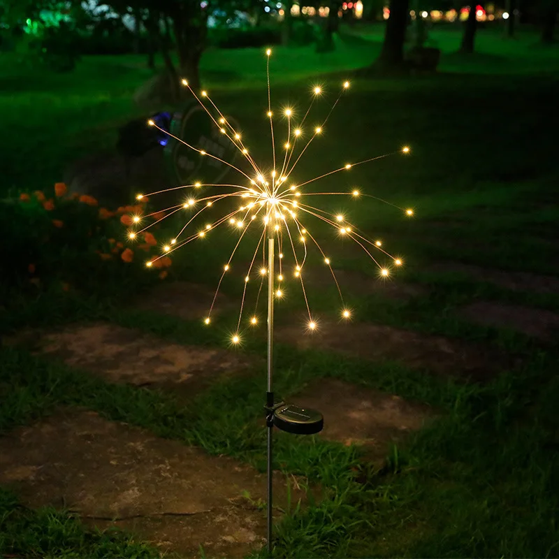 Solar smoke lamp alloy line LED waterproof automatic light garden full of star lawn landscape garden ground plug-in lights