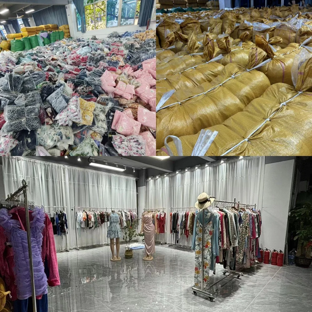 New Clothes Factory Discount Assorted Bulk Clothing Bales Shop Tops Dresses Women Performance Shirts Overstock Wholesale Lots