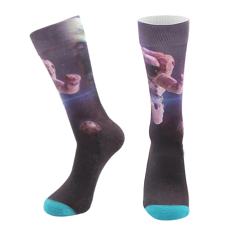 Wholesale breathable comfortable Crew Happy Funny Crazied Colorful Socks For Men Women