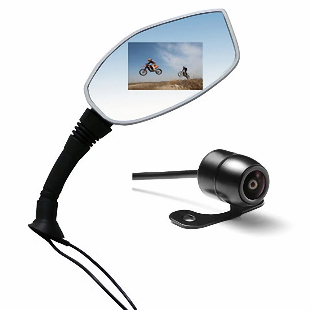 Motorcycle Rearview Mirror With Camera 2.7inch 1080P HD Screen Dual Camera Motorcycle Recorder Camera