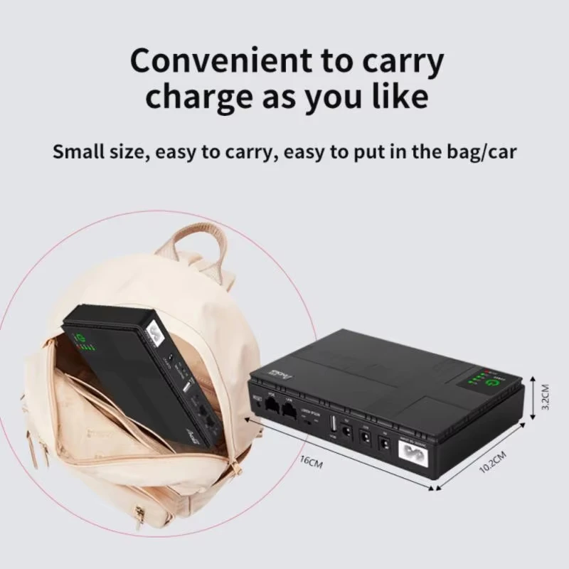 Портативный DC UPS 5V 9V 12V Источник бесперебойного питания многоцелевой мини-10400mAh большой емкости резервный аккумулятор для ЕС