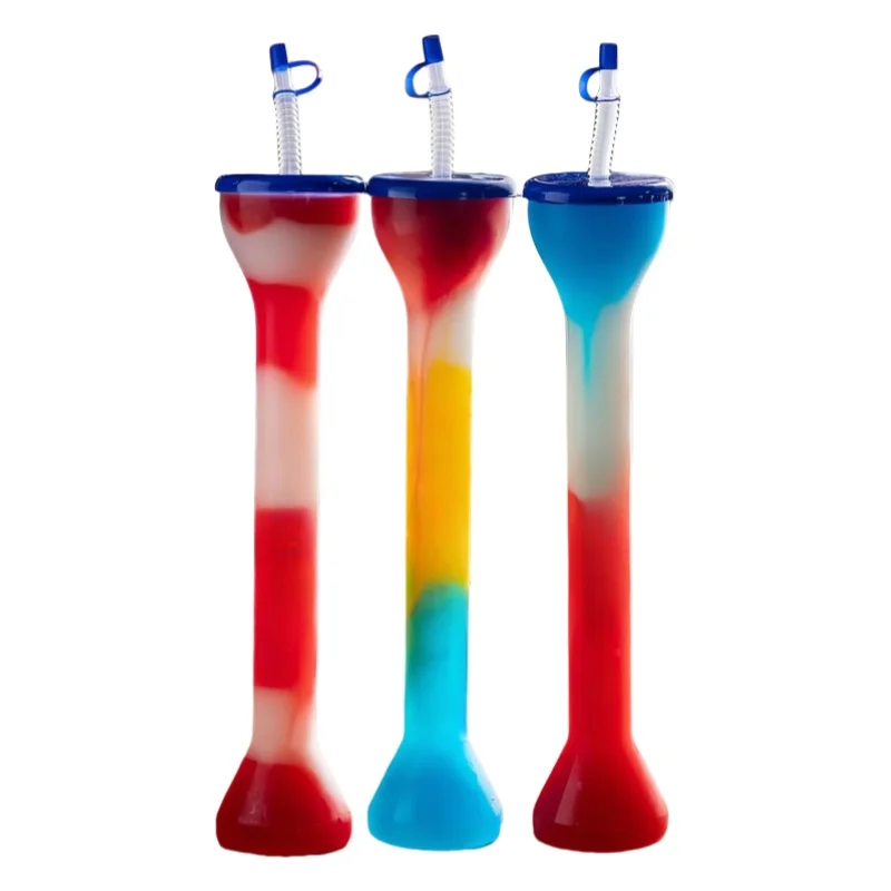 Slush Drinking Yard Cups American USA Eco-friendly Clear Party 24oz Custom Food Grade Plastic American Style Plastic Wine Glass