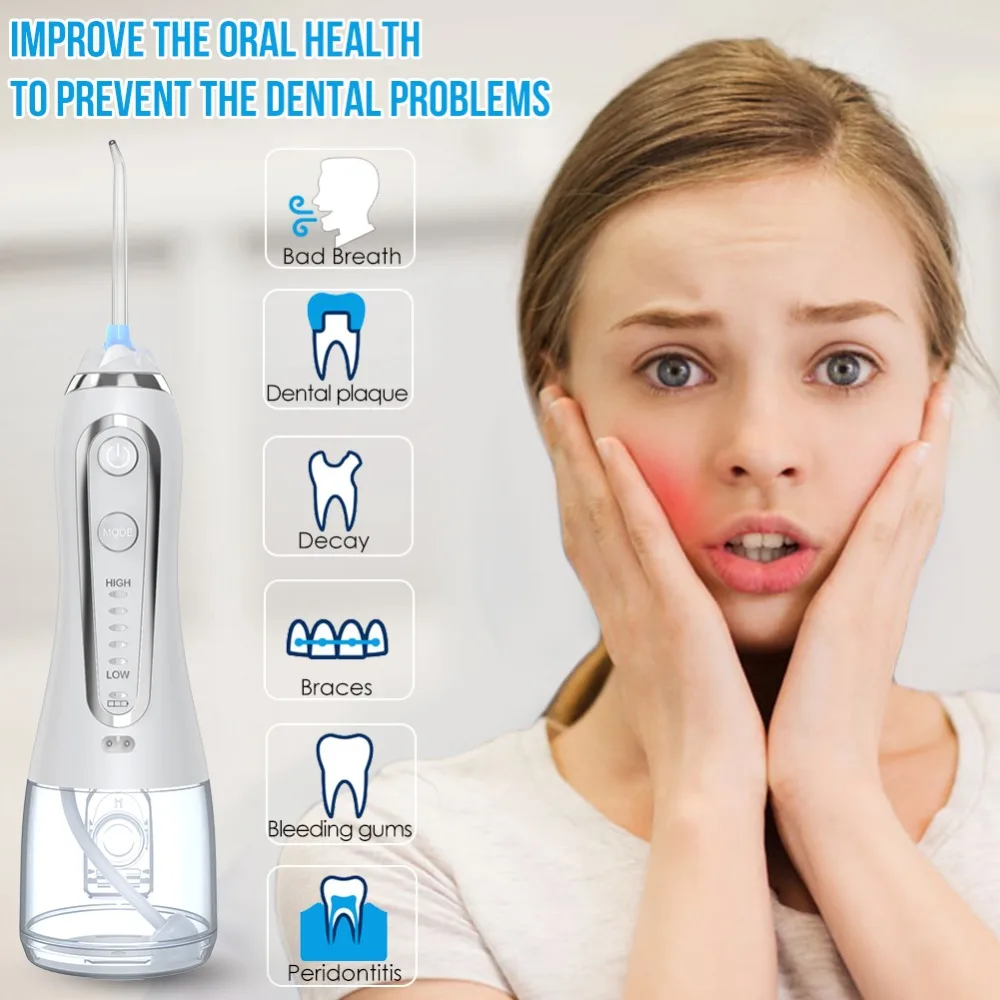 Professional Oral Teeth Irrigator Rechargeable Portable Dental Irrigator Teeth Clean Oral Dental Floss Water Jet Irrigator