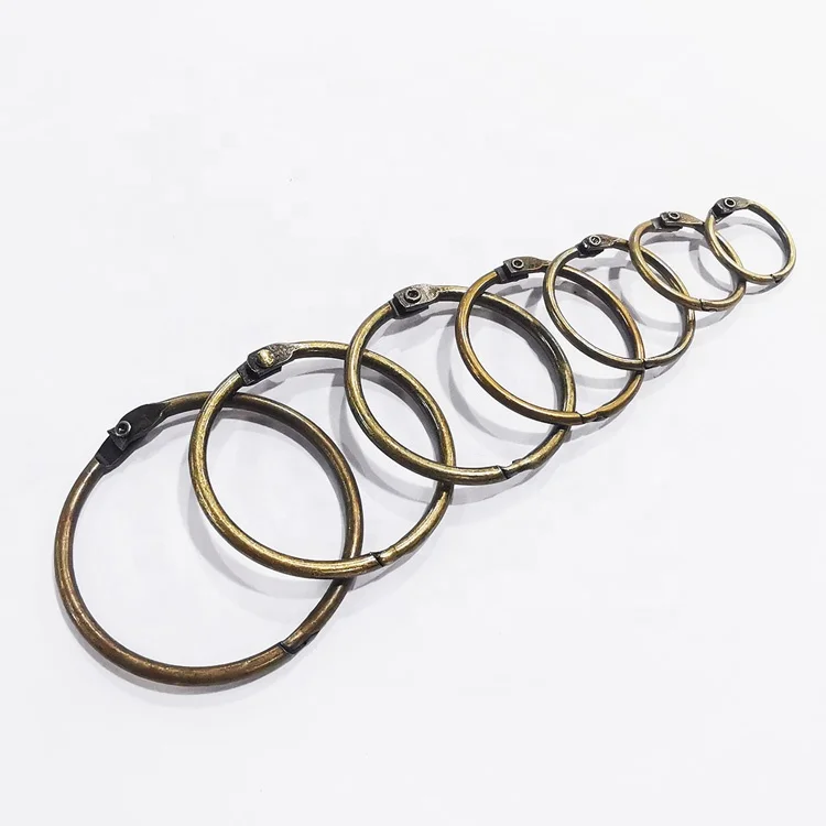 
China Manufacturer Loose Leaf Book Binding Rings 30mm 2 Inch Hight Quality Gold Binder Notebook Rings Metal Book Binding Ring 
