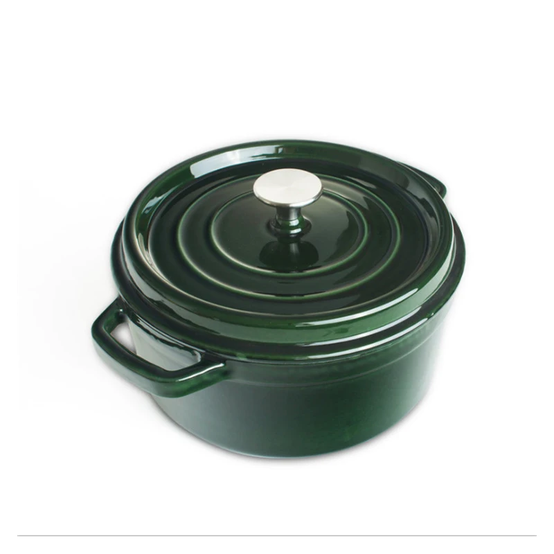 Cast Iron Dutch Oven 24cm 3.8L Dutch Oven for Induction Hob, Casseroles Dish with Lid Dutch Ovens Cast Iron Cooking Pot