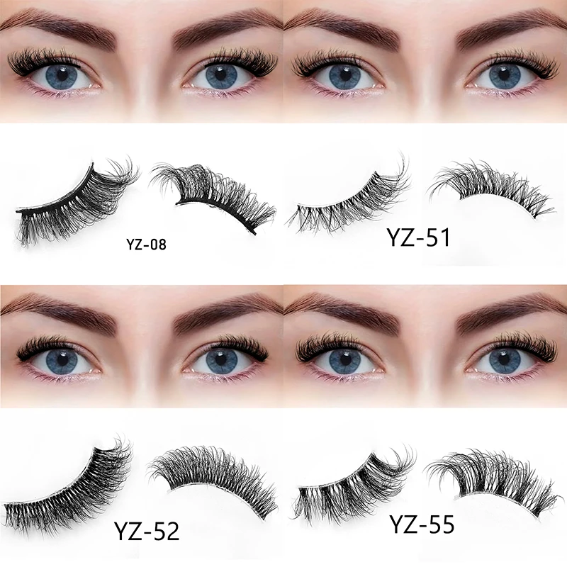 Half Strip Lash Clear Black Band Half Strip Eyelashes Faux Mink White Label Half Lashes